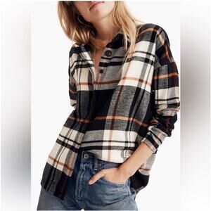 Madewell Oversized Bromley Flannel Bromley Plaid | Womens Medium